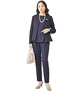 Amazon | [ニッセン] パンツスーツ 【レディーススーツ】 パンツ